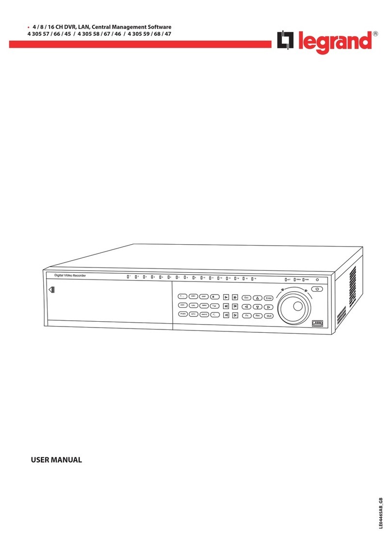 LEGRAND DVR Manuel utilisateur