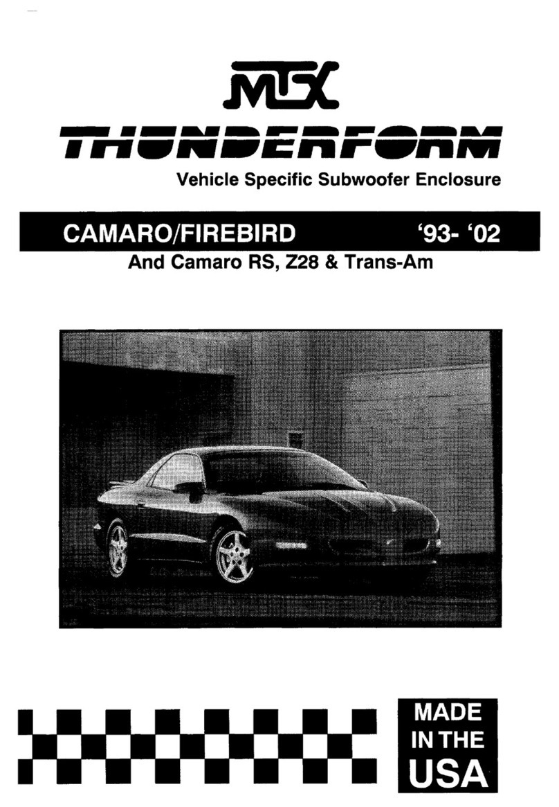 MTX THUNDERFORM Manuel utilisateur MTX THUNDERFORM Manuel utilisateur