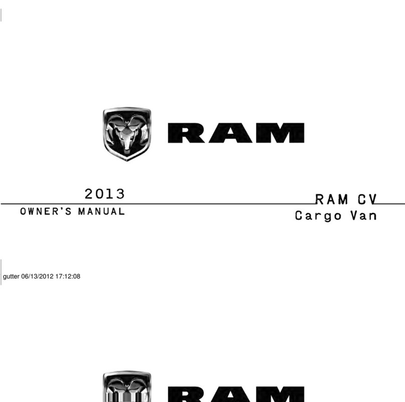 RAM 2013 Cargo Van Manuel utilisateur