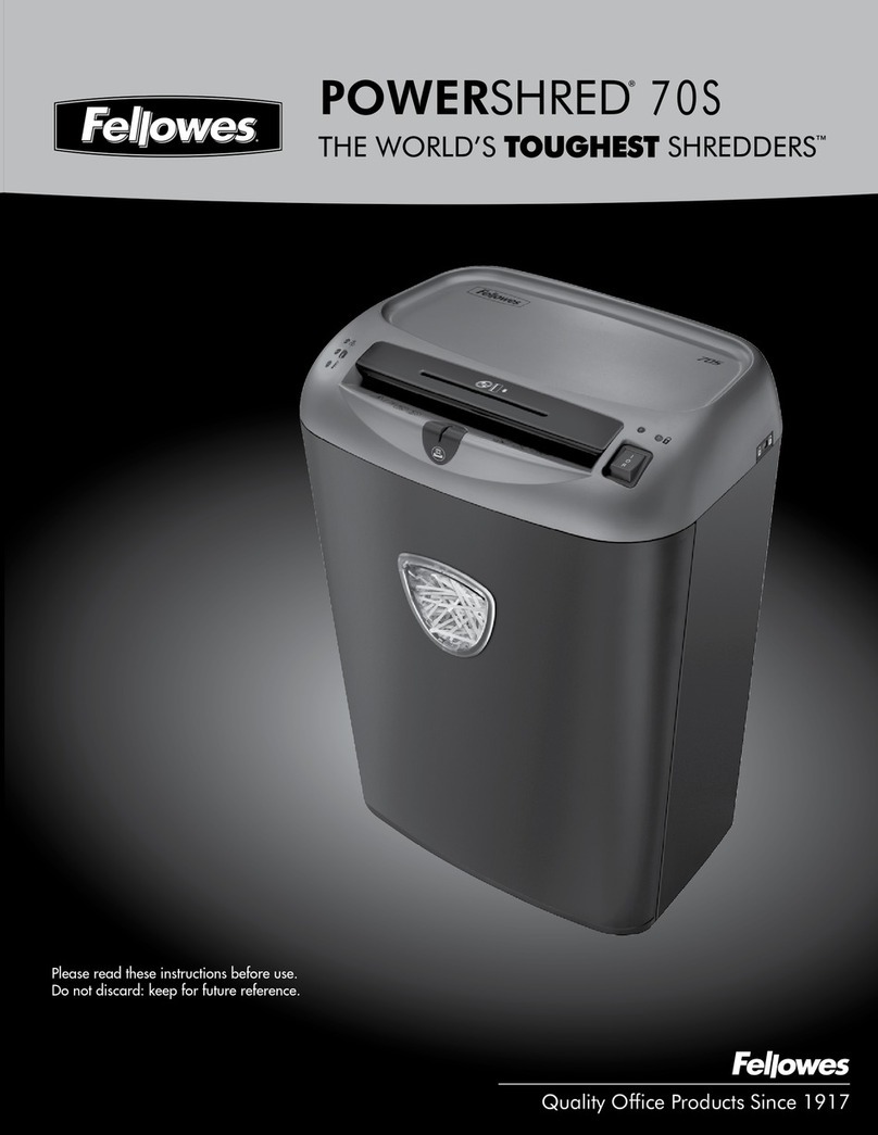 Fellowes POWERSHRED 70S Manuel utilisateur