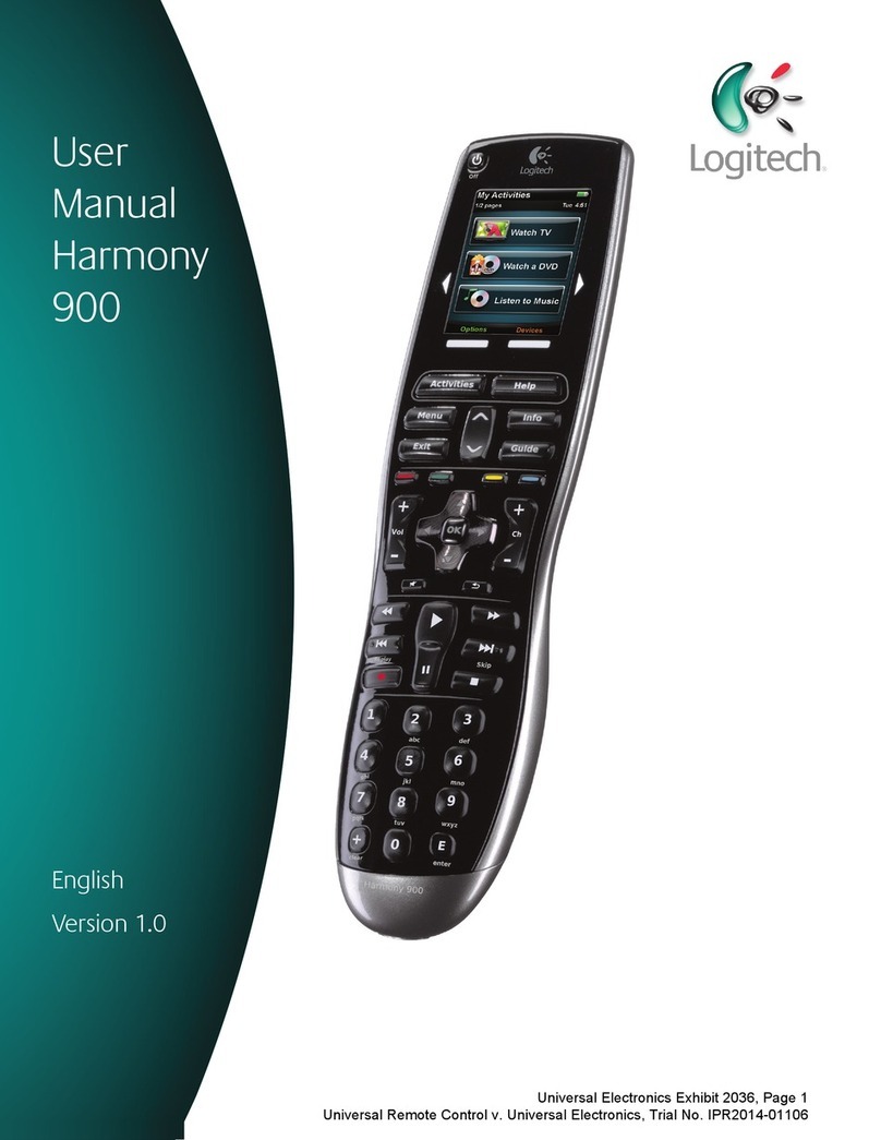 Logitech Harmony 900 Manuel utilisateur