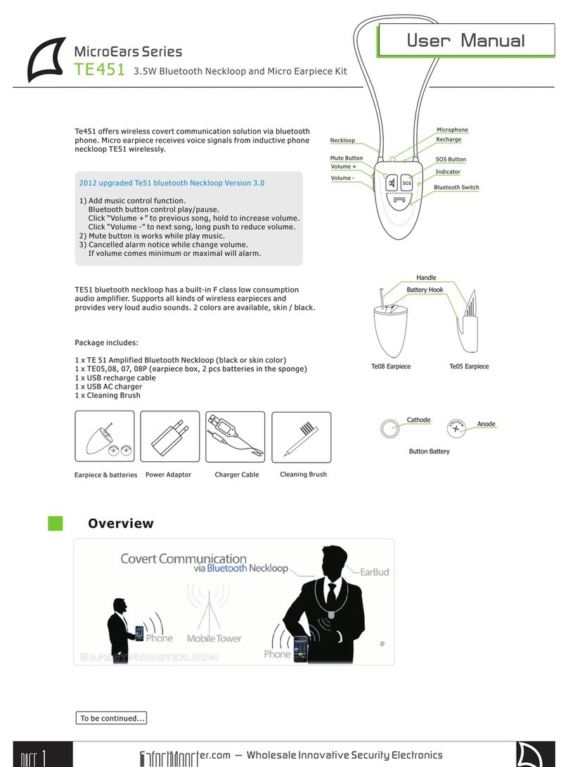 MicroEars TE451 Manuel utilisateur