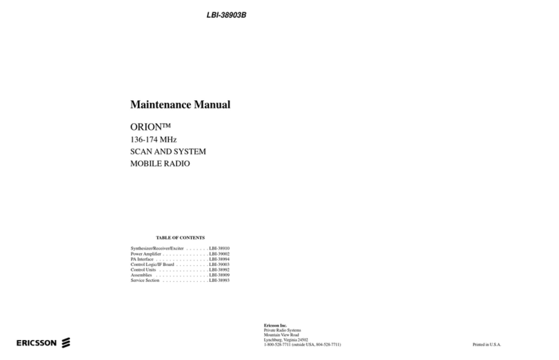 Ericsson ORION Manuel utilisateur Ericsson ORION Manuel utilisateur