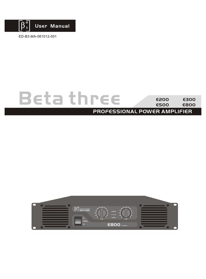 Elder Audio Beta Three E200 Manuel utilisateur