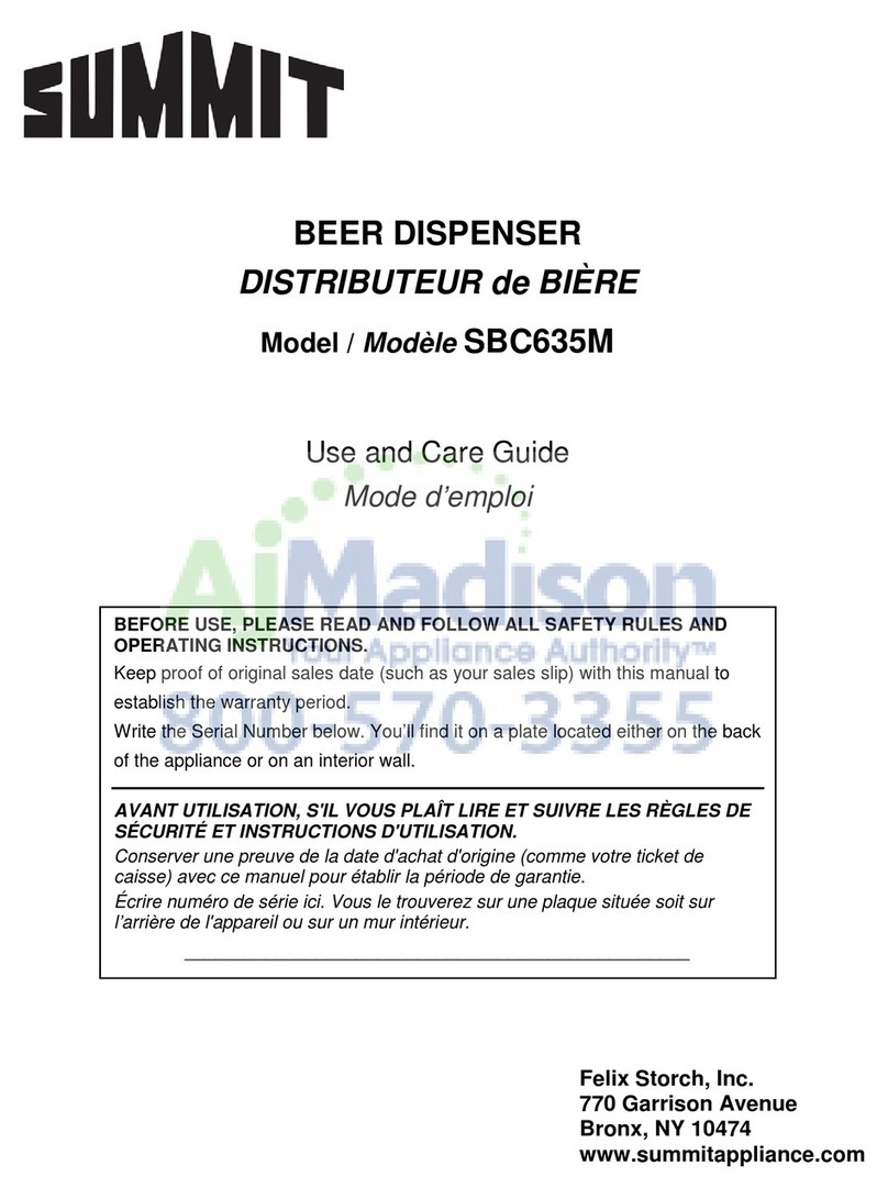 Summit SBC635M Manuel utilisateur Summit SBC635M Manuel utilisateur