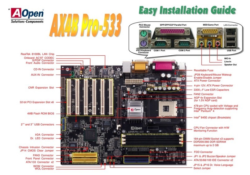 AOpen AX4B Pro-533 Fiche technique