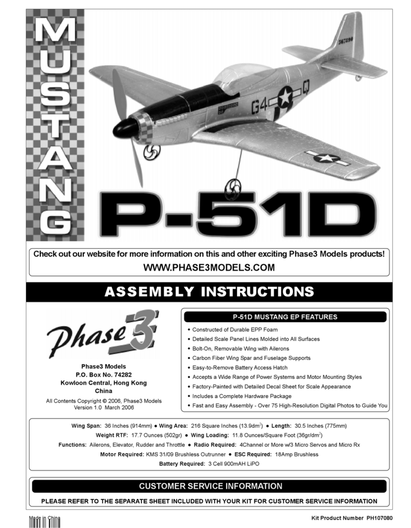 Phase3 Models Mustang P-51D Manuel utilisateur