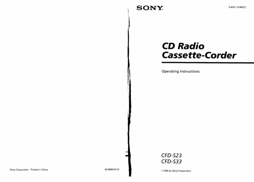 Sony CFD-S23 Manuel utilisateur
