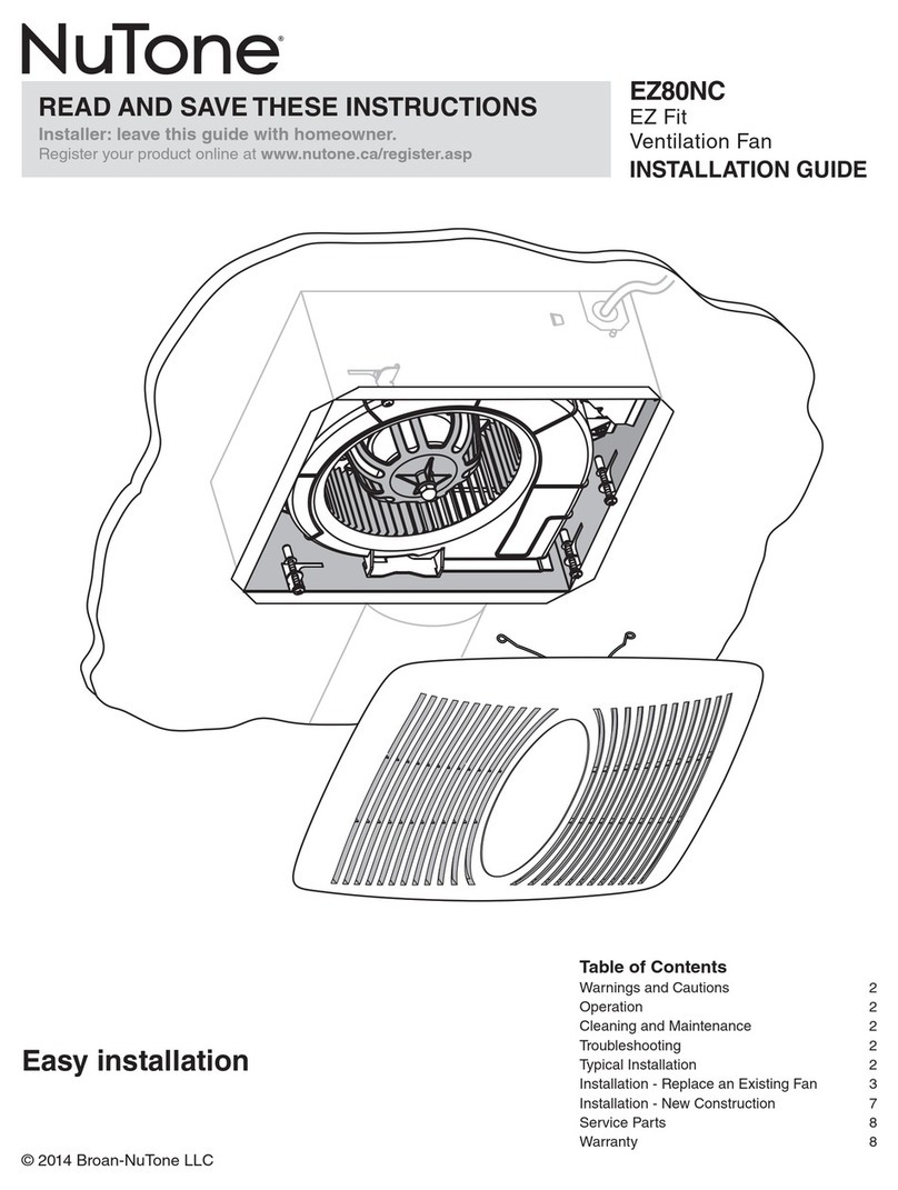 NuTone EZ80NC Manuel utilisateur