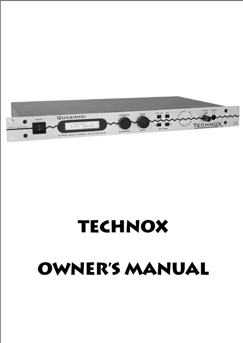 Quasimidi Technox Manuel utilisateur