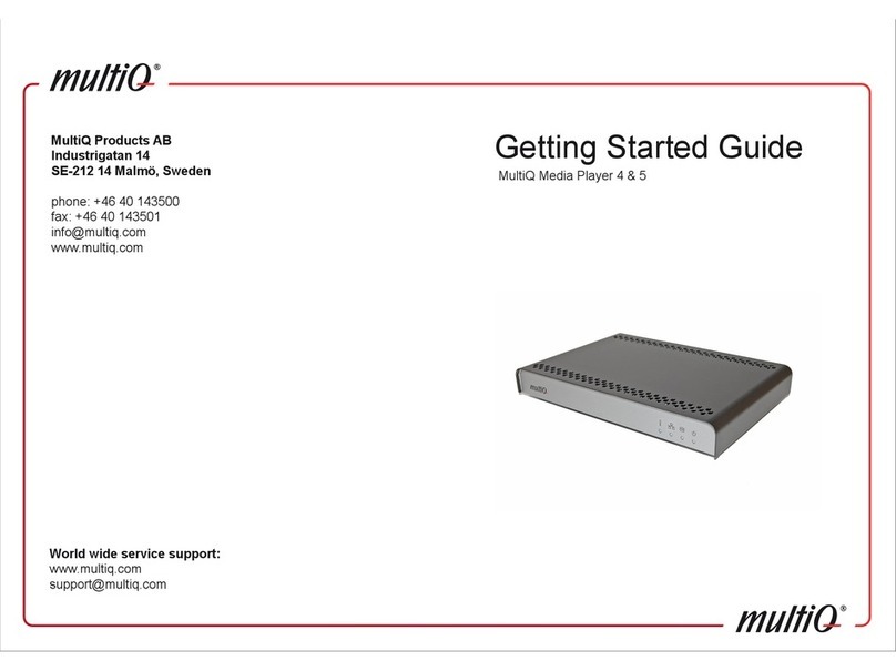 MultiQ Media Monitor 4 Manuel utilisateur MultiQ Media Monitor 4 Manuel utilisateur