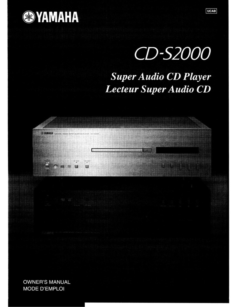 Yamaha CD S2000 - SACD Player Manuel utilisateur