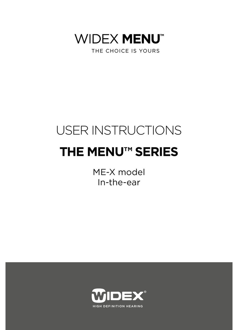 Widex MENU3 Manuel utilisateur