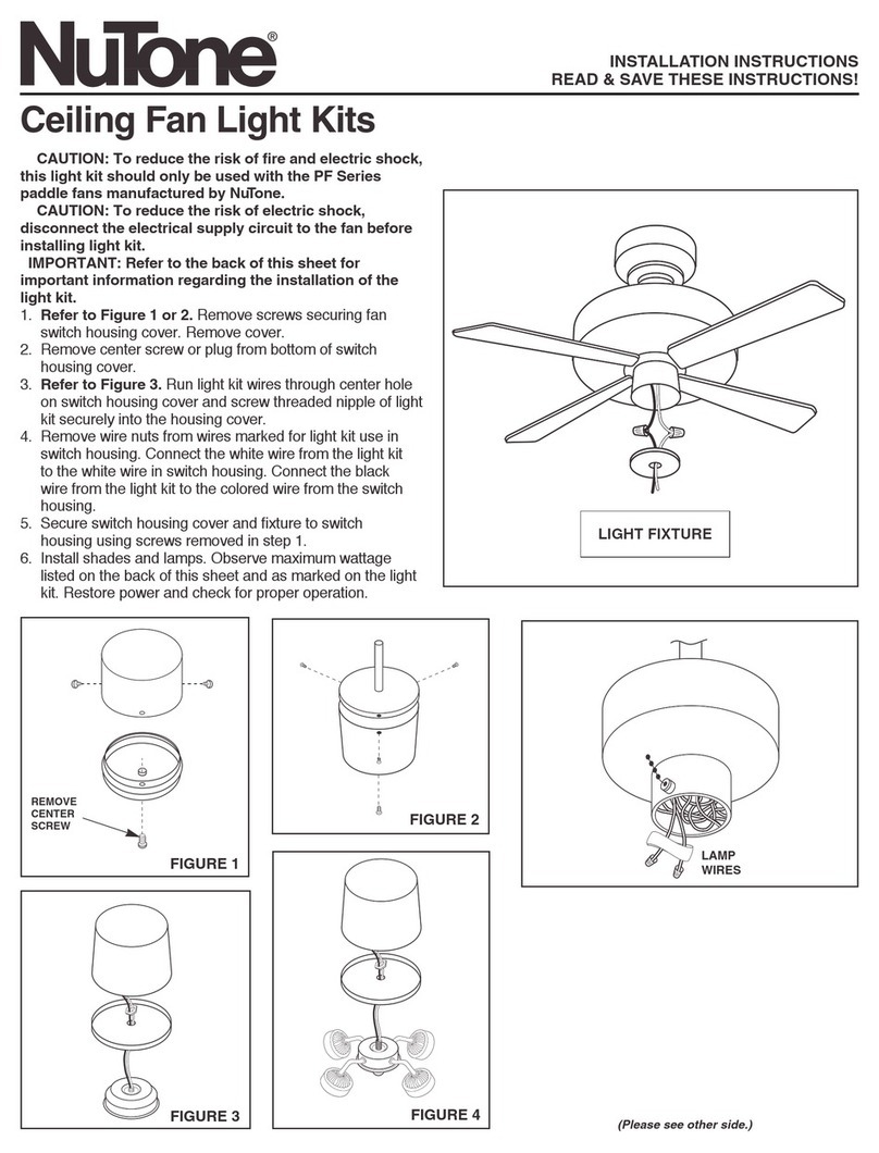 NuTone PFLK-1 Manuel utilisateur