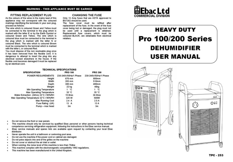 Ebac Pro 100 Series Manuel utilisateur
