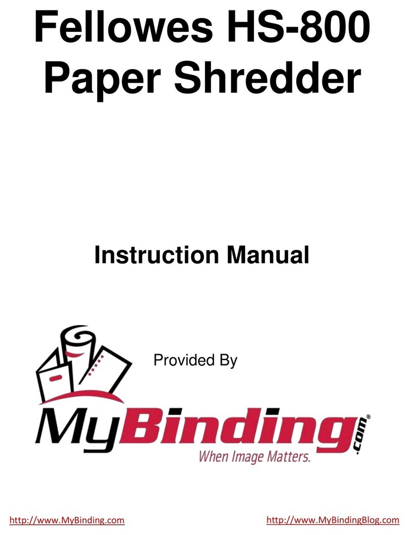Fellowes HS-800 Manuel utilisateur Fellowes HS-800 Manuel utilisateur