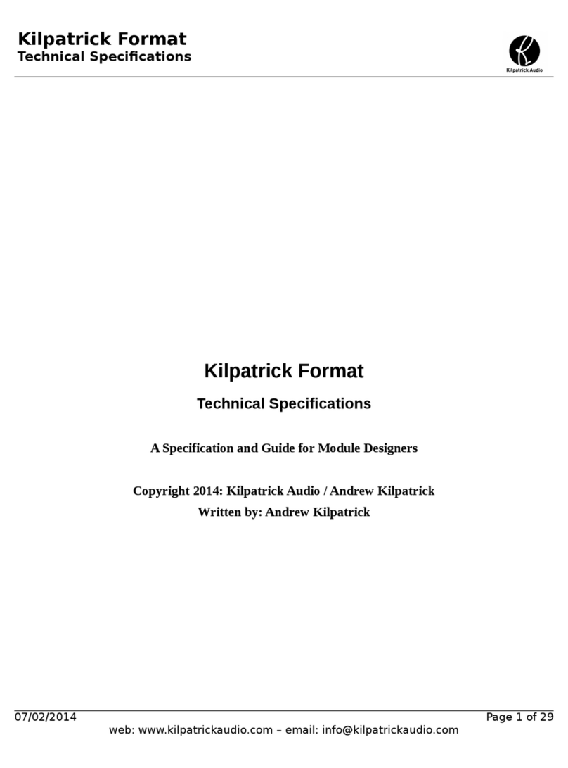 Kilpatrick Audio Format Manuel utilisateur Kilpatrick Audio Format Manuel utilisateur