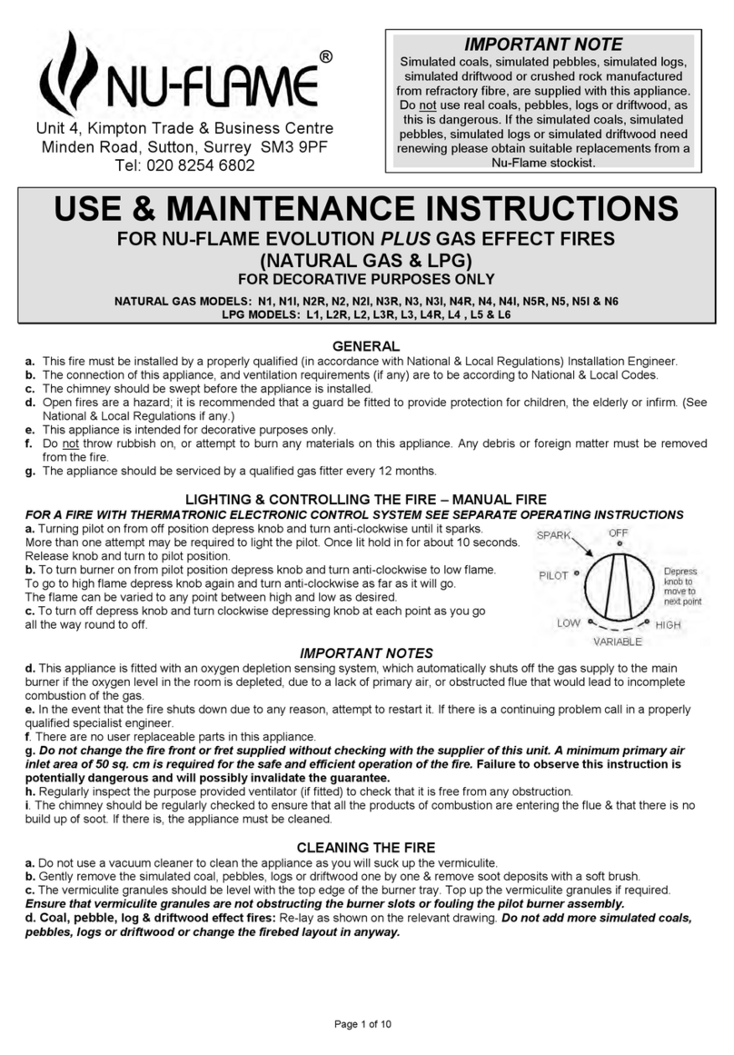 Nu-Flame N1 Guide de l'utilisateur Nu-Flame N1 Guide de l'utilisateur