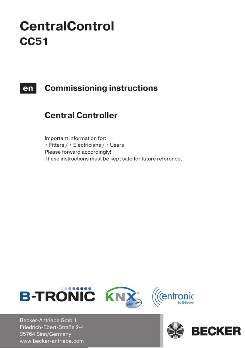 Becker CentralControl CC51 Manuel de formation