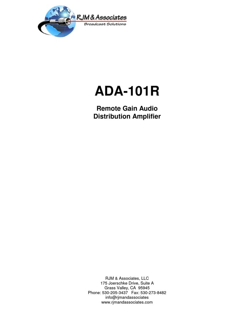 RJM ADA-101R Manuel du propriétaire