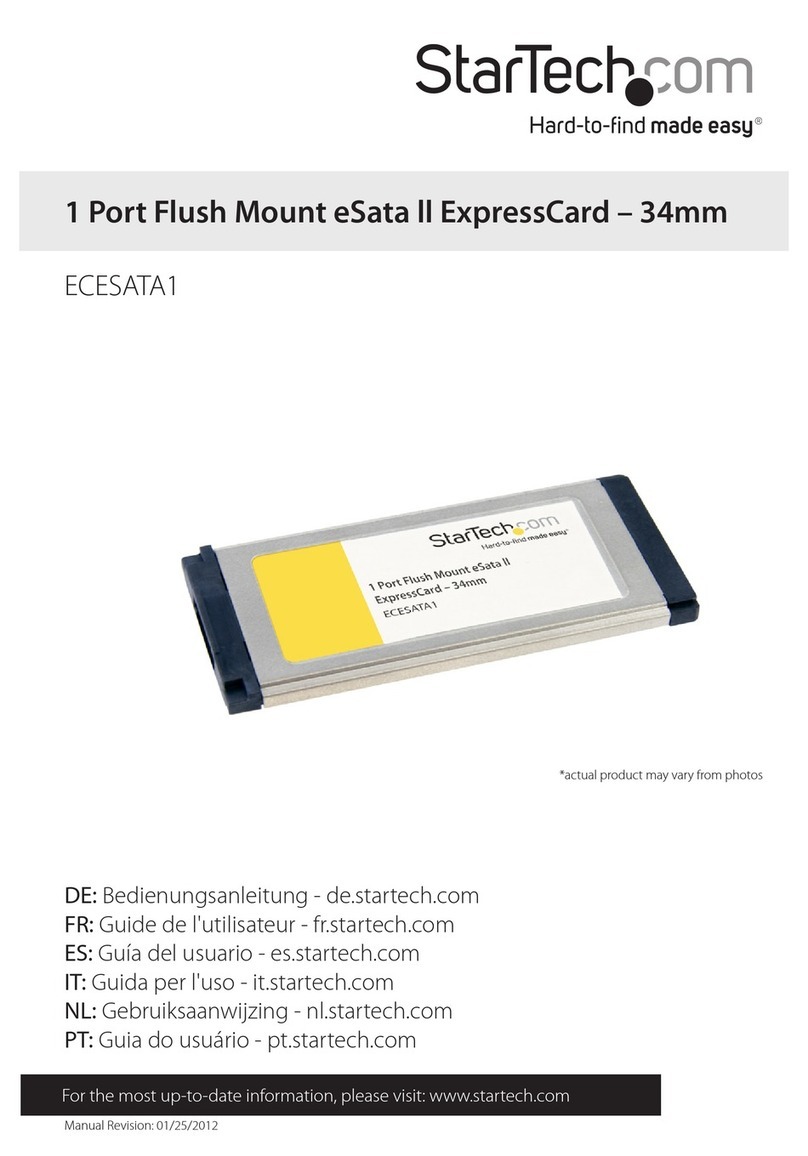 StarTech.com ECESATA1 Manuel utilisateur StarTech.com ECESATA1 Manuel utilisateur