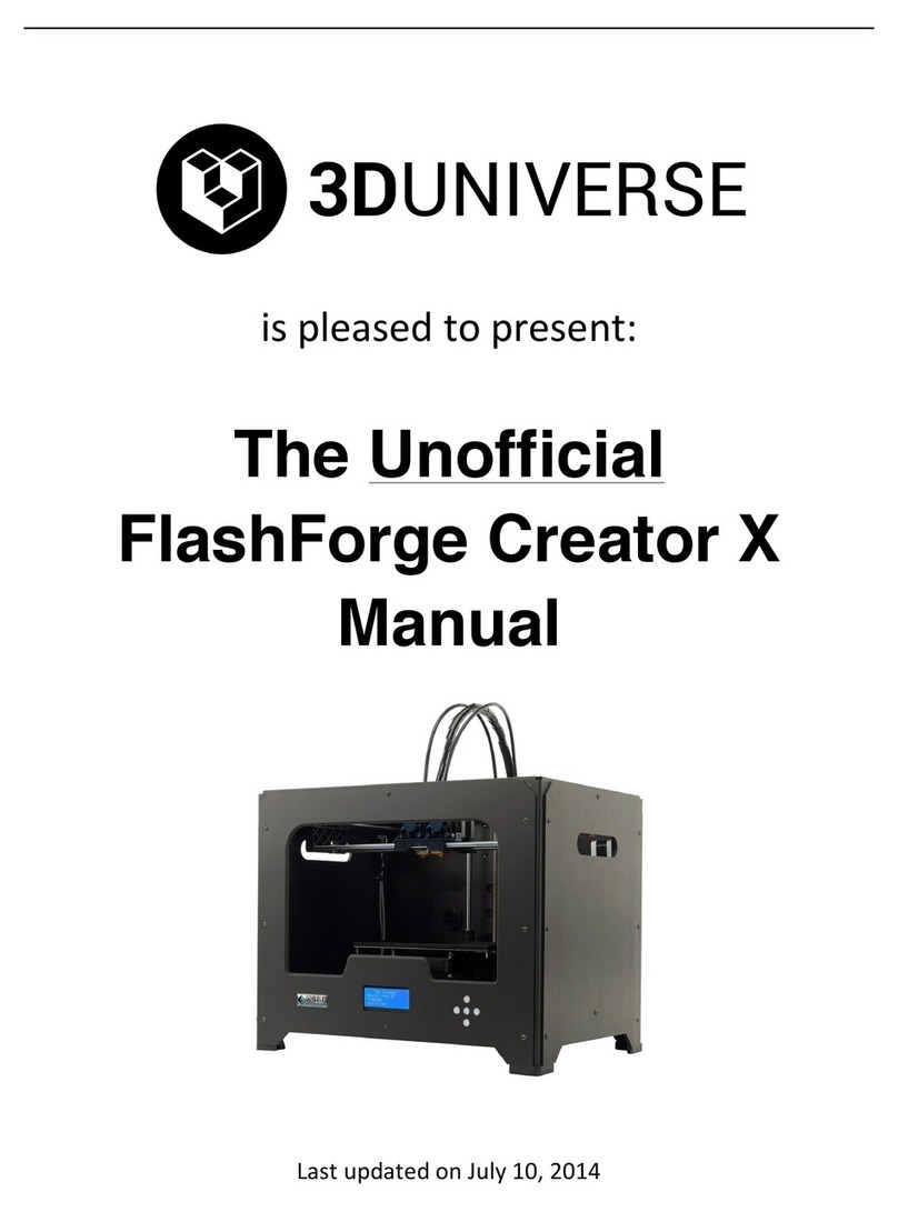 3DUniverse FlashForge Creator X Manuel utilisateur
