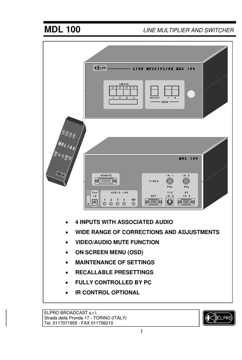 ELPRO MDL 100 Manuel utilisateur