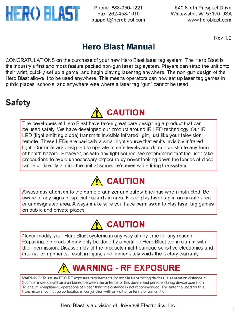 Universal Electronics Hero Blast Manuel utilisateur Universal Electronics Hero Blast Manuel utilisateur