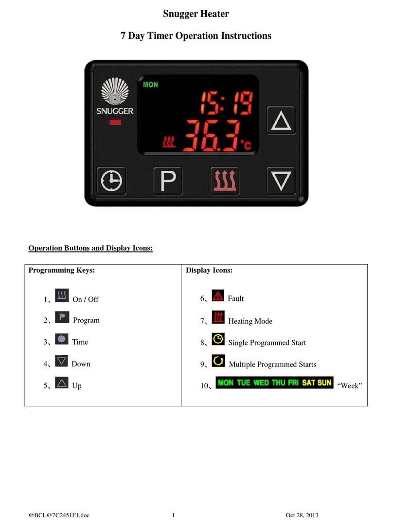 Snugger 7 Day Timer Manuel utilisateur
