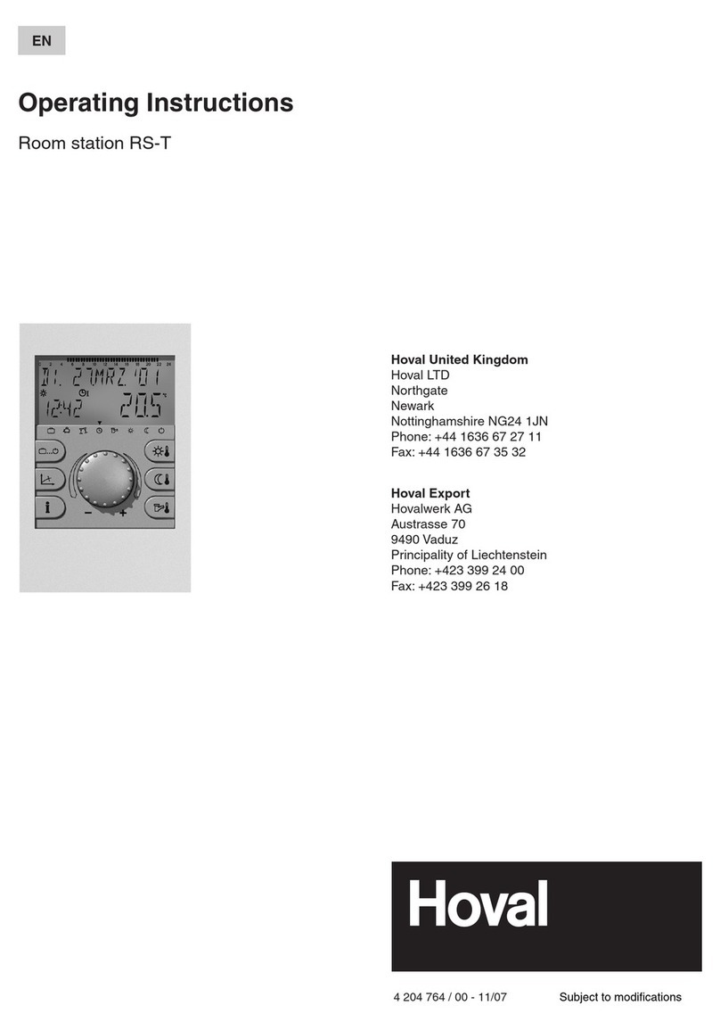 Hoval RS-T Manuel utilisateur