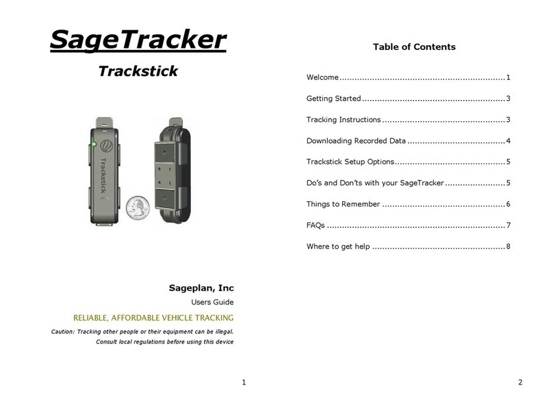 Sageplan Trackstick Manuel utilisateur