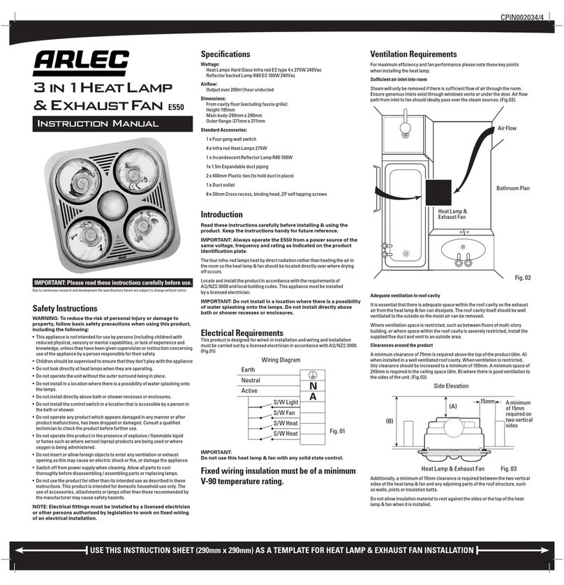Arlec E550 Manuel utilisateur Arlec E550 Manuel utilisateur