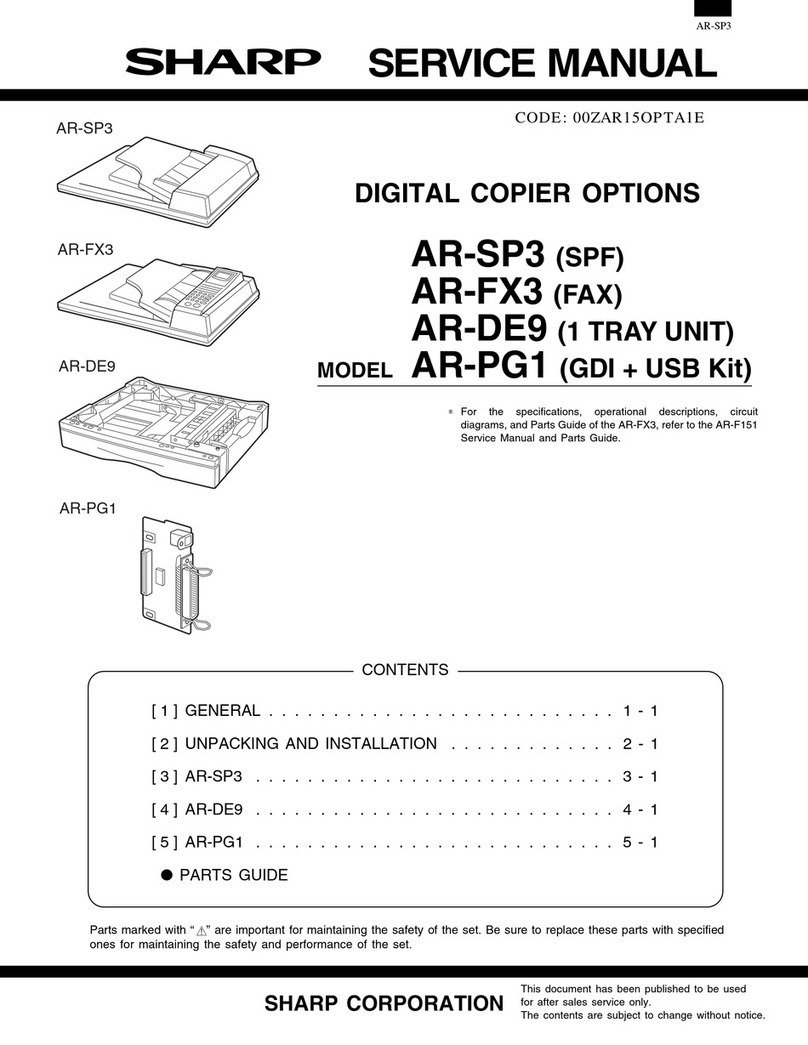 Sharp AR-SP3 (SPF) Manuel utilisateur
