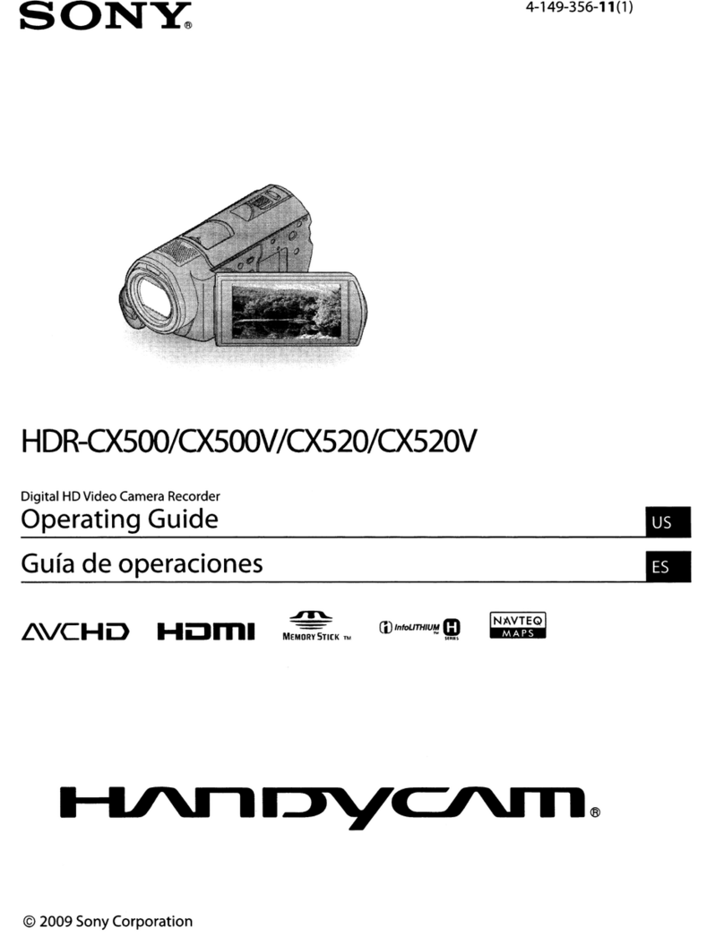 Sony HDR-CXSOO Manuel utilisateur Sony HDR-CXSOO Manuel utilisateur