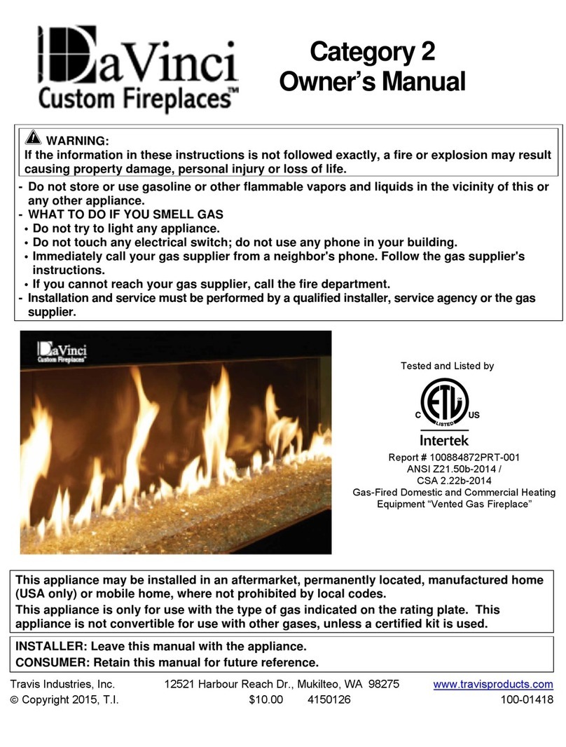 DaVinci fireplace Manuel utilisateur DaVinci fireplace Manuel utilisateur