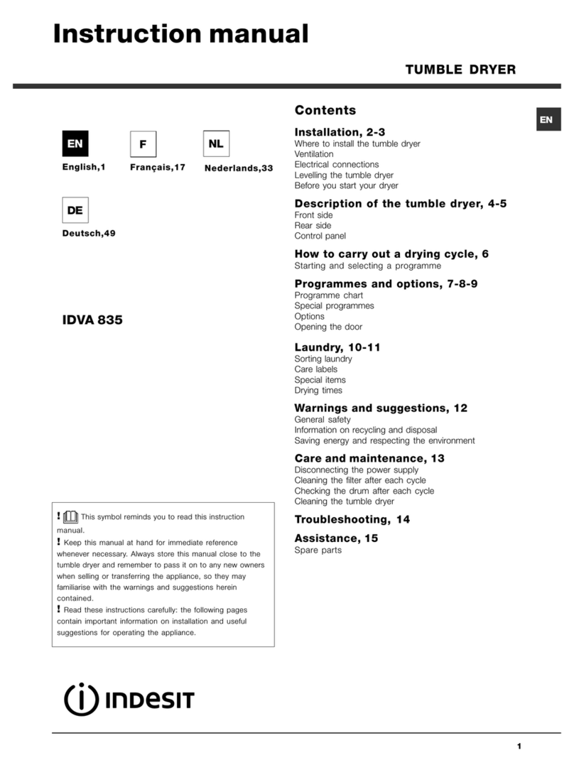 Indesit IDVA 835 Manuel utilisateur