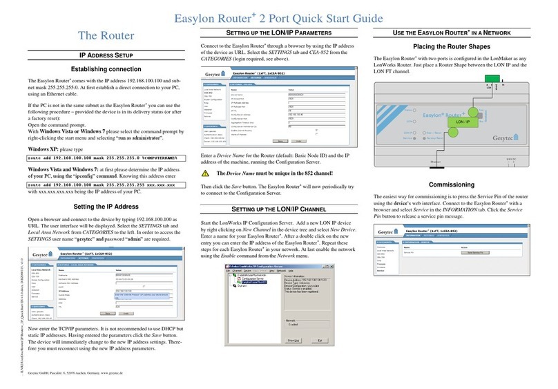 Gesytec Easylon Router+ Manuel utilisateur