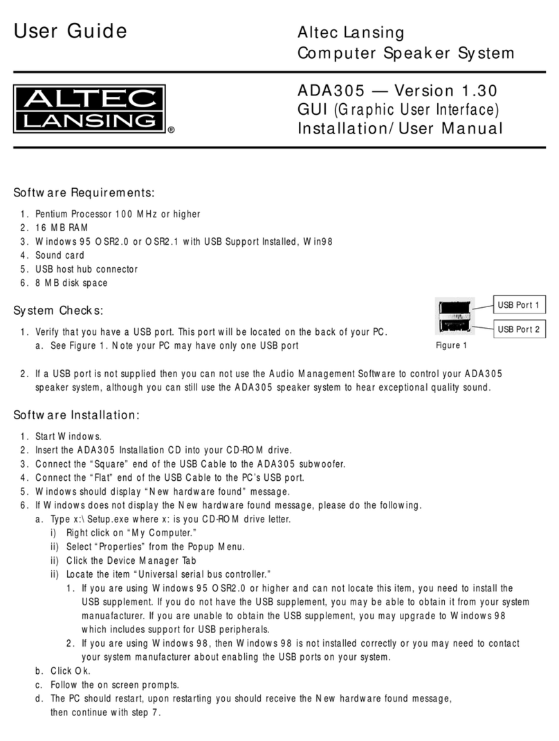 Altec Lansing ADA305 Mode d’emploi
