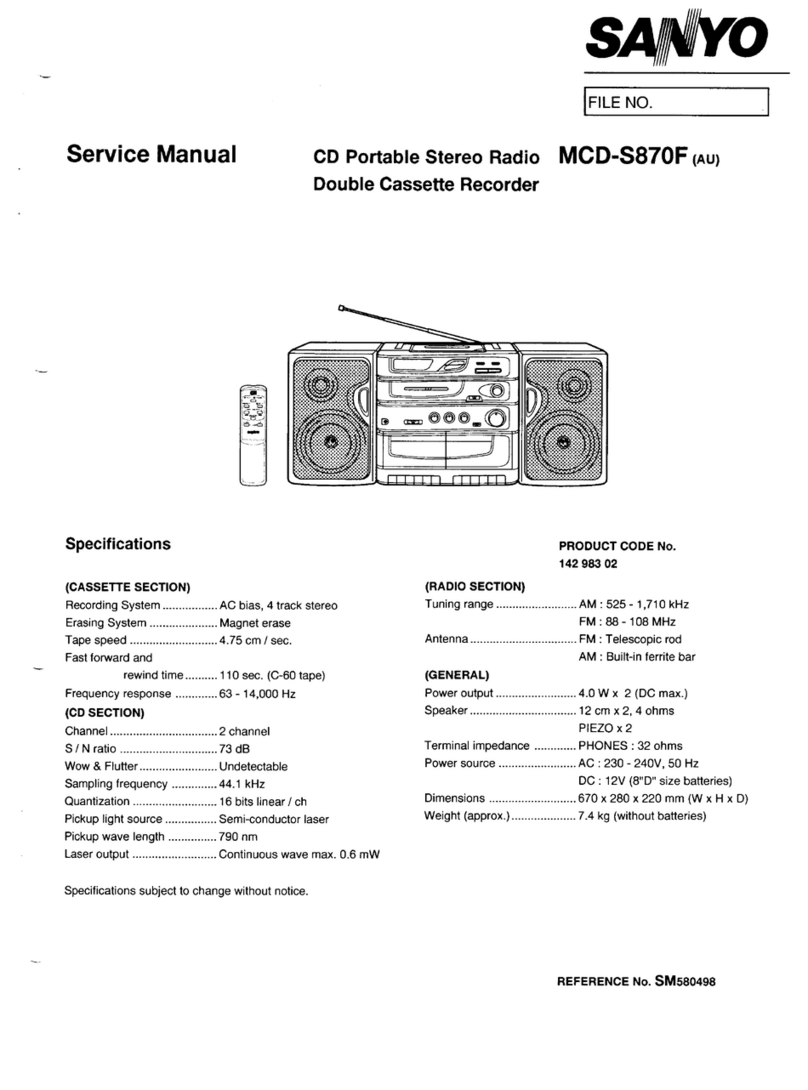Sanyo MCD-S870F Manuel utilisateur