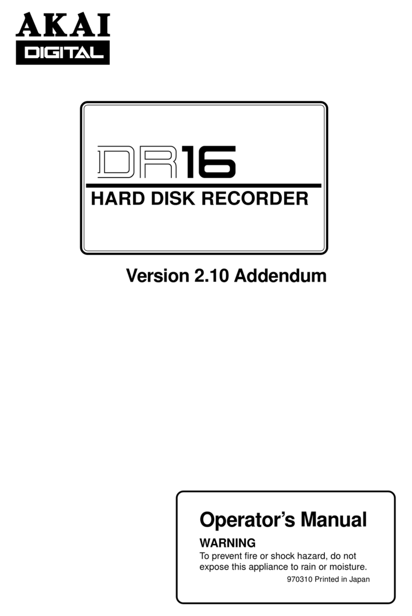 Akai DR16 pro Manuel utilisateur Akai DR16 pro Manuel utilisateur