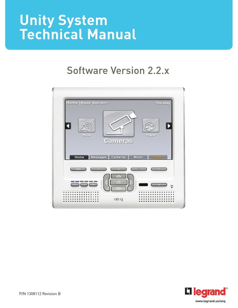 LEGRAND Unity System Manuel utilisateur