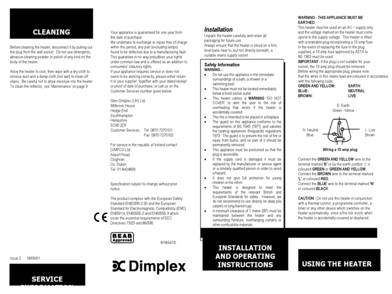 Dimplex Heater Manuel utilisateur