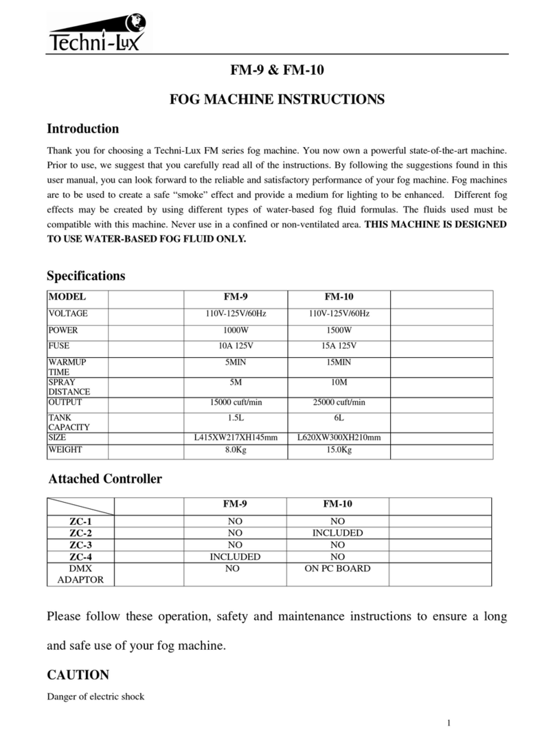Techni-Lux FM-9 Manuel utilisateur Techni-Lux FM-9 Manuel utilisateur