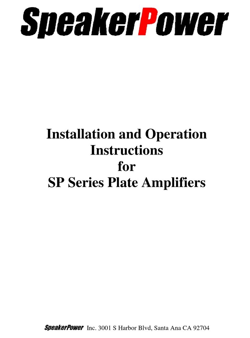 SpeakerPower SP Series Manuel utilisateur