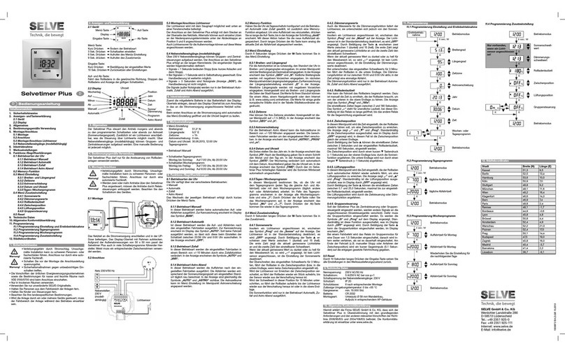 Selve Selvetimer Plus Manuel utilisateur