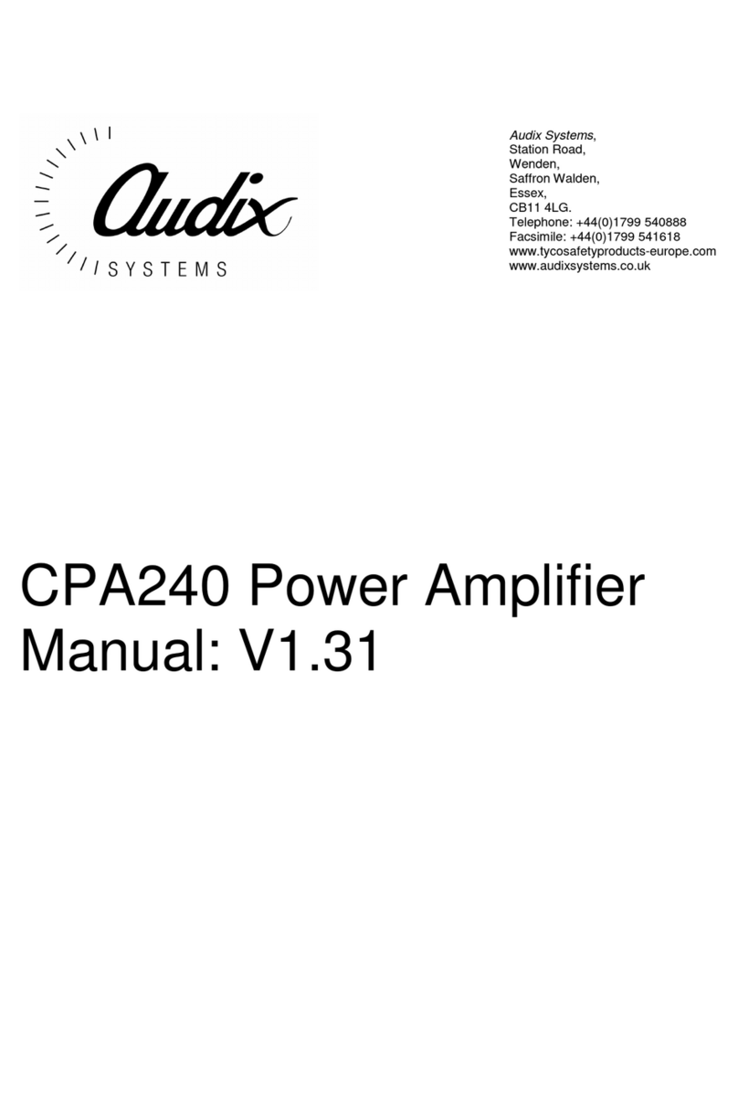 Audix CPA240 Manuel utilisateur Audix CPA240 Manuel utilisateur