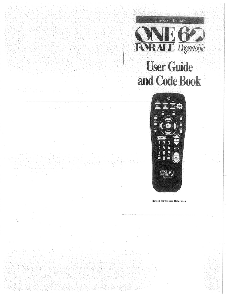 One Forall Universal remote Manuel utilisateur