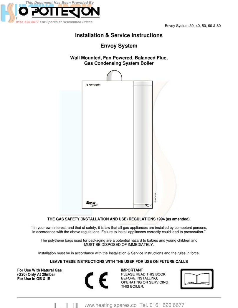 Potterton envoy 30 Instructions d'installation et d'entretien