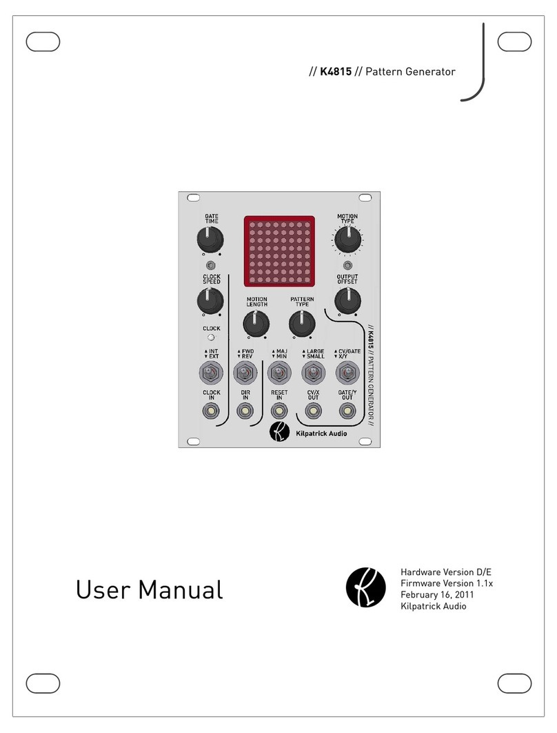 Kilpatrick Audio K4815 Manuel utilisateur Kilpatrick Audio K4815 Manuel utilisateur
