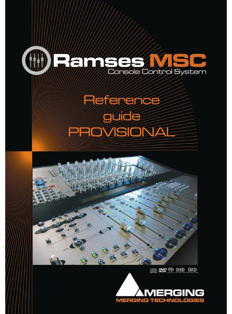 Merging Technologies Ramses MSC Provisional Manuel utilisateur Merging Technologies Ramses MSC Provisional Manuel utilisateur